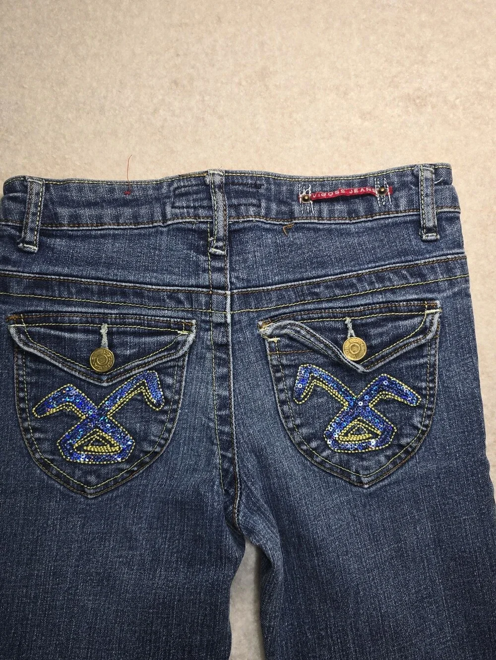 Vigoss Bootcut Low-rise Mid Wash Blingy Girls Jeans Size 12